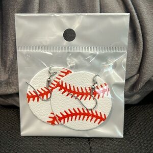 New leather baseball ⚾️ earrings